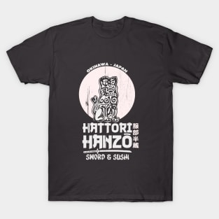 Hattori Hanzo Sword & Sushi Retro Vintage T Shirt T-Shirt